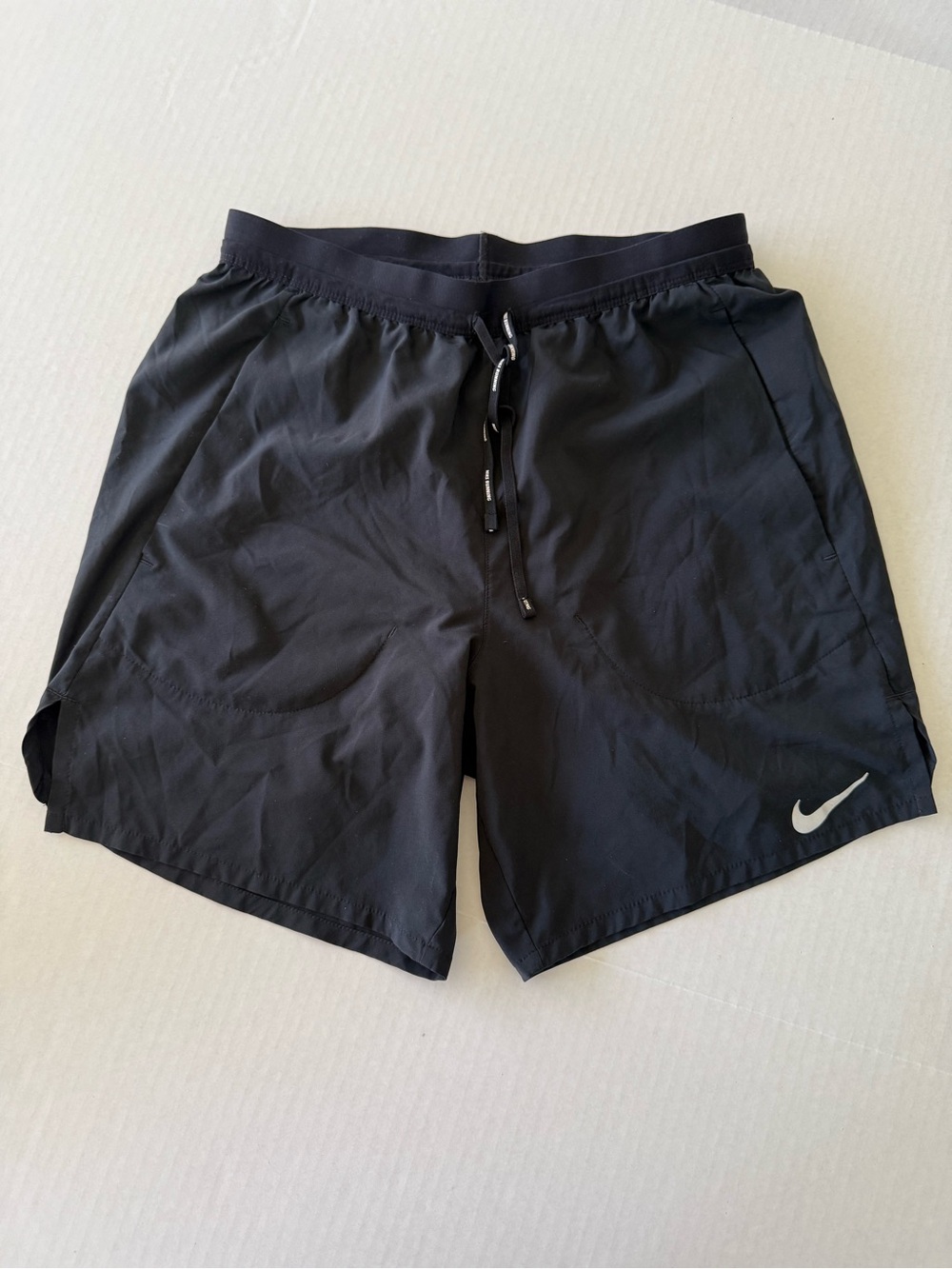 Men's Nike Black Athletic Training Shorts with Reflective Swoosh